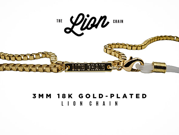 18k Gold-Plated Lion Chain (3mm width)