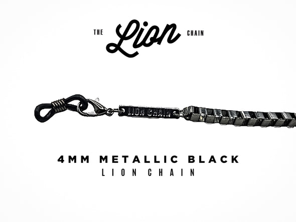 Metallic Black Sunglasses Chain (4mm width)